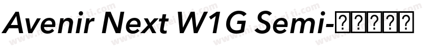 Avenir Next W1G Semi字体转换
